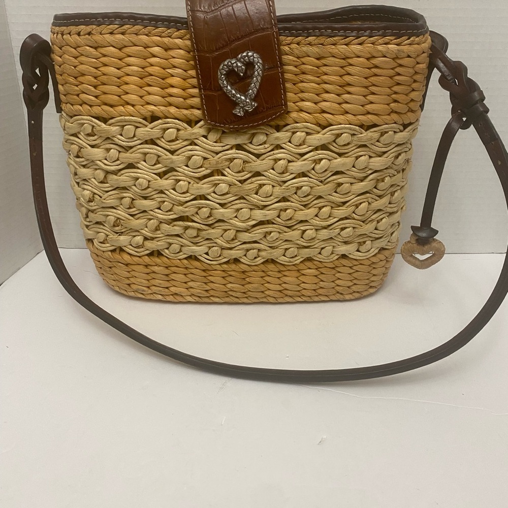 Brighton Woven Basket Straw Shoulder Bag